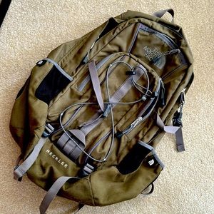 The North Face Heckler backpack olive or army green